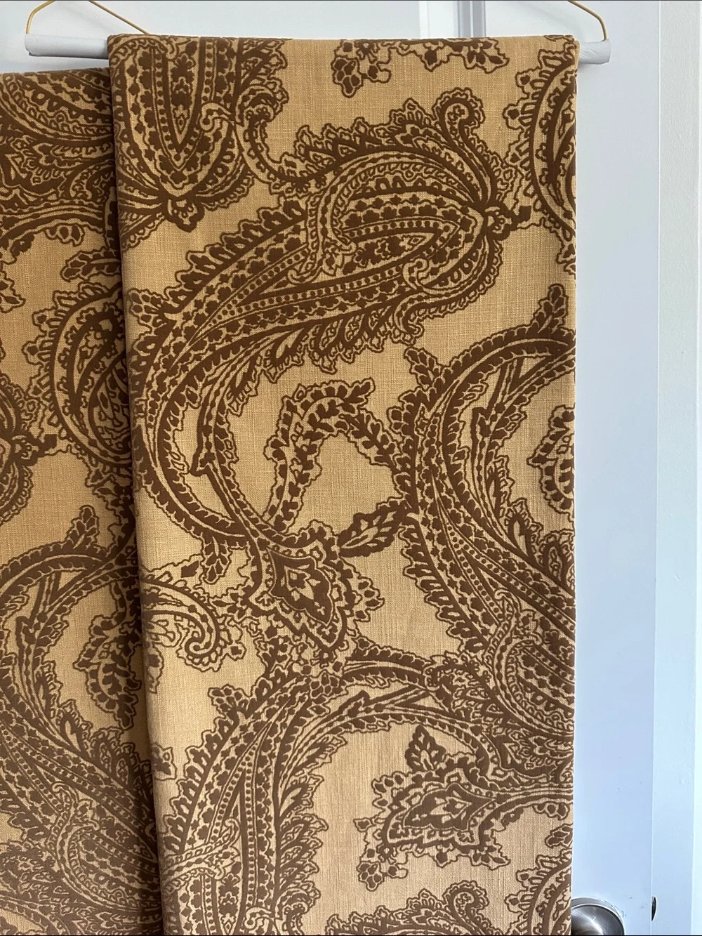 Pottery Barn Brown and Tan Paisley Tapestry Panel